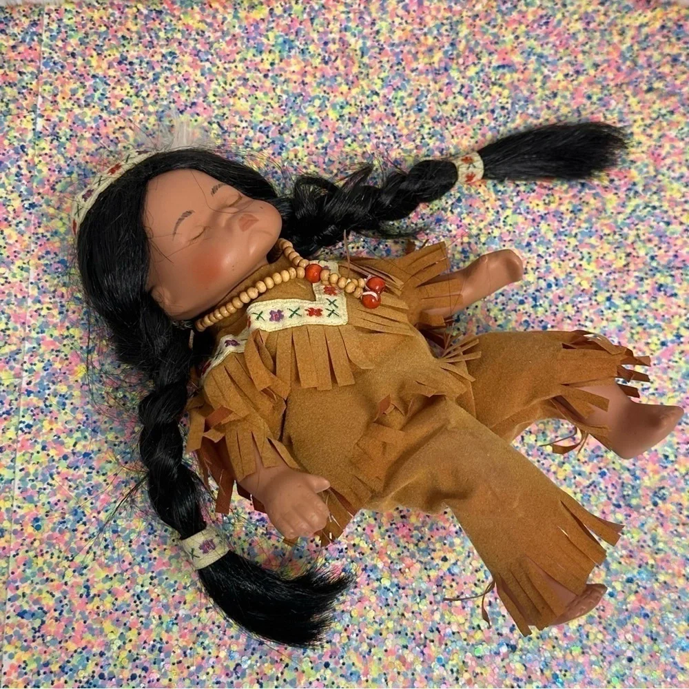 Goldenvale 1/2000 Porcelain Native American Sleeping Doll Maxine Collectors